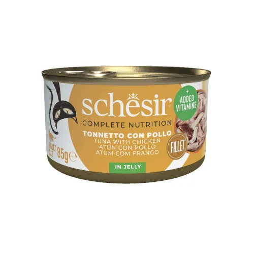 Schesir Adult Atún con pollo lata para gatos