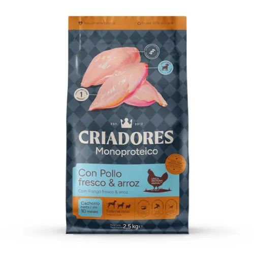 Criadores Monoproteico Puppy con Pollo pienso para perros