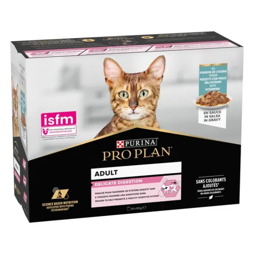 Pro Plan  Delicate Digestion con Pescado del Océano en salsa para gatos