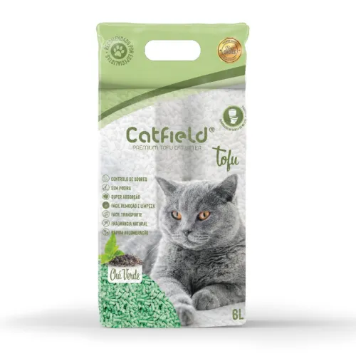Catfield Arena Soja Aglomerante Chá Verde para gatos
