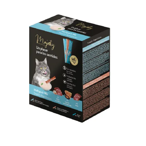 Majesty Mix Pescado snack líquido para gatos
