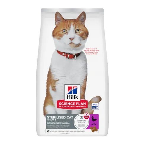 Hills Science Plan Sterilised pienso pato para gatos adultos esterilizados