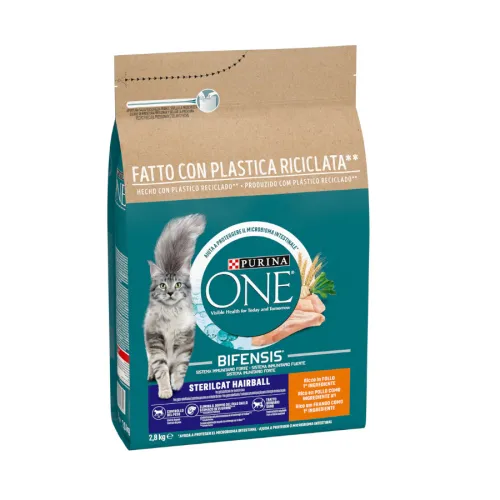 Purina One Esterilizado Hairball Pollo pienso para gatos