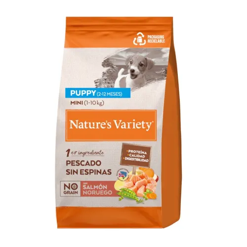 Natures Variety No Grain Puppy Mini Salmón Noruego pienso para perros