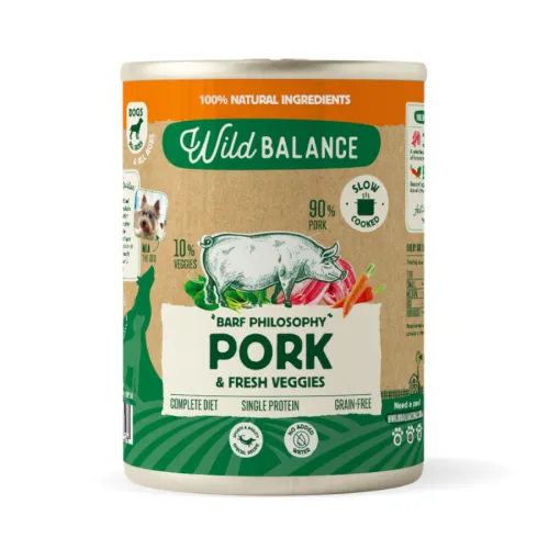 Wild Balance Cerdo lata para perros
