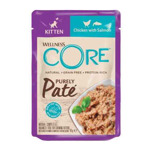 Wellness Core Pate Pollo y Salmón para gatito
