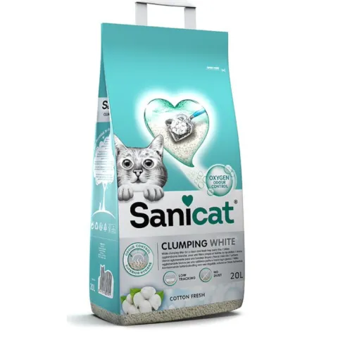 Sanicat Cotton Fresh Arena Blanca Aglomerante para gatos