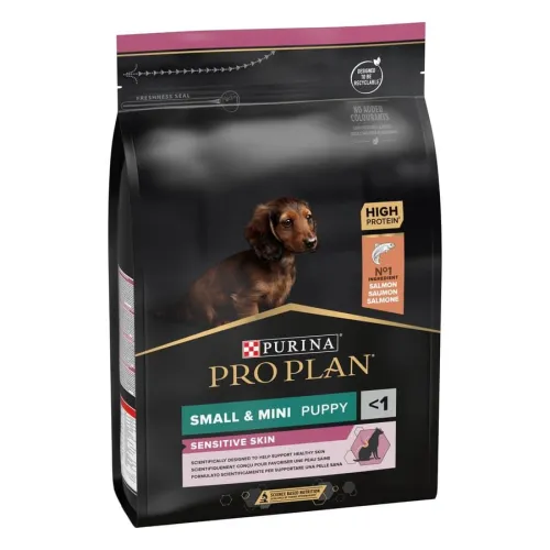 Pro Plan Puppy Small y Mini Salmón pienso para Perros Piel