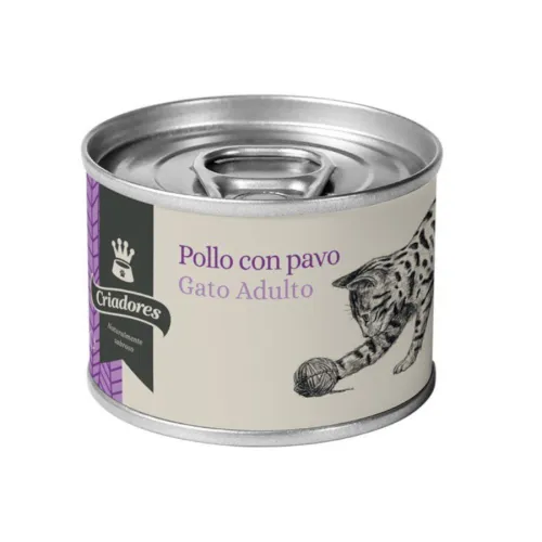 Criadores Adulto Pollo y Pavoen paté lata para gatos