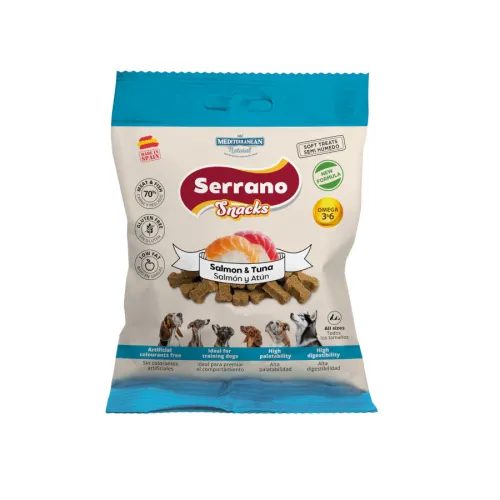 Mediterranean Natural Serrano Galletas Salmón y Atún para perros