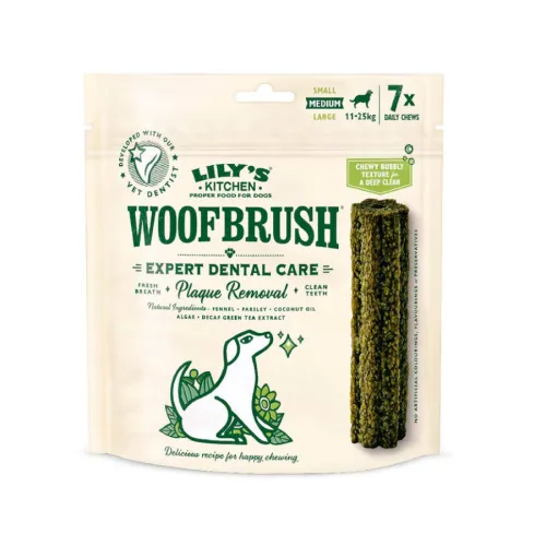 Lilys Kitchen Snacks Dentales Woofbrush Medium para perros