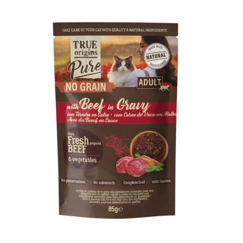 True Origins Pure No Grain Sobre con Ternera para gatos