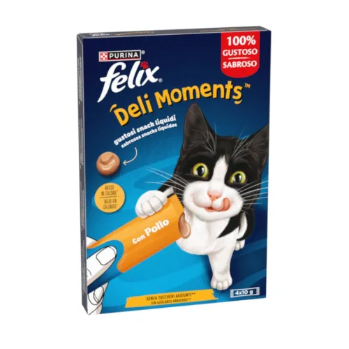 Purina Felix Deli Moments con Pollo Snack líquido para gatos