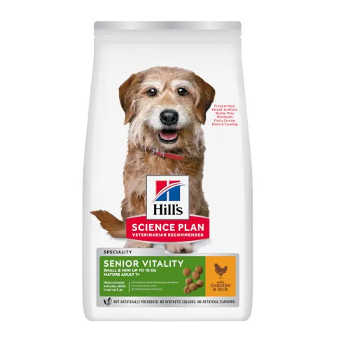 Hills Science Plan Youthful Vitality Adult +7 Small y Mini Pollo pienso para perros
