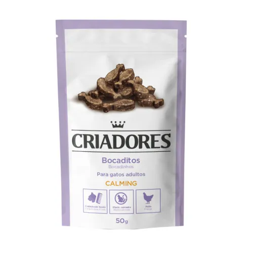 Criadores Bocaditos Calming de Pollo snack para gatos