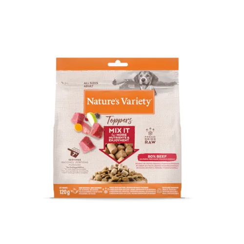 Natures Variety Toppers Buey Liofilizado para perros
