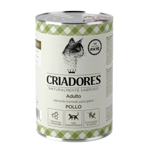 Criadores Adulto Pollo Lata para Gatos