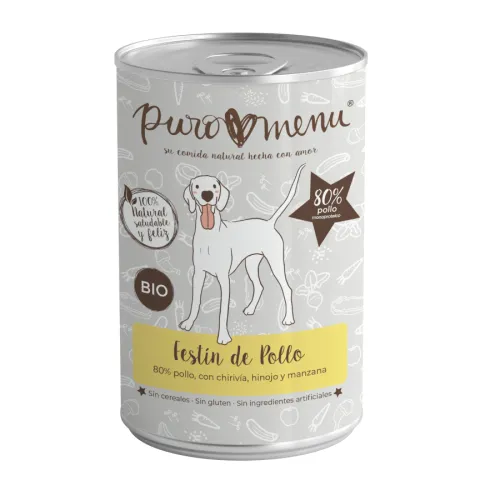 Puro Menu Bio Festín de Pollo lata para perros