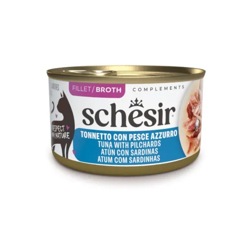 Schesir Lata Atún con Sardinas Filete para gatos