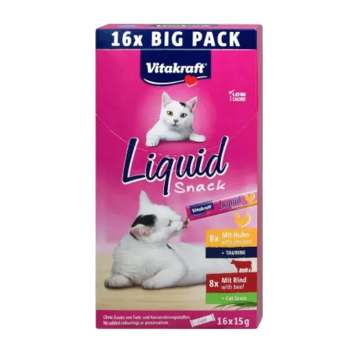 Vitakraft Liquid Snack Pollo y Ternera para gatos