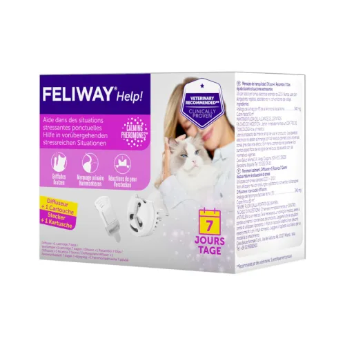 Feliway Help Difusor y Recambio con feromonas para el estrés ocasional