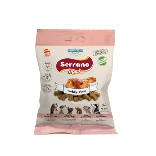 Mediterranean Natural Serrano Galletas Pavo para perros