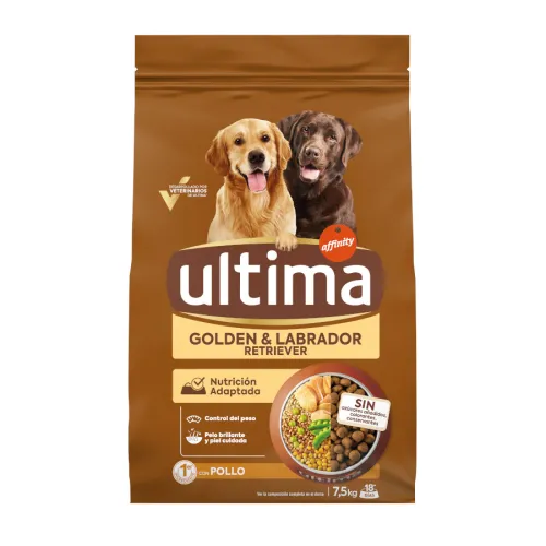 Ultima Golden&Labrador Retriever Pollo pienso para perros