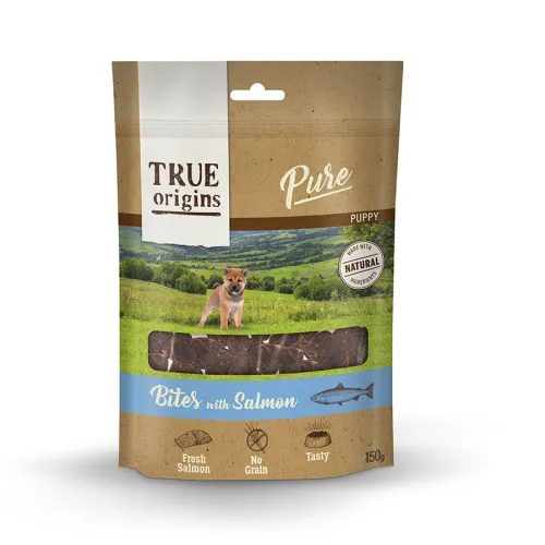 True Origins Pure Puppy Bocaditos Salmón para perros