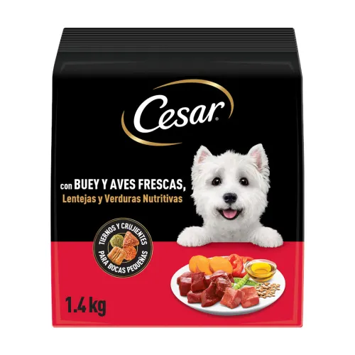 Cesar Buey y Aves Frescas pienso semihúmedo para perros