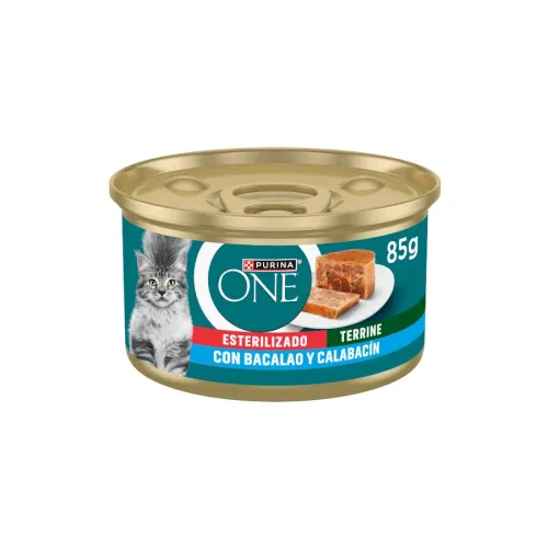 Purina ONE Esterilizado Bacalao y Calabacín lata para gatos