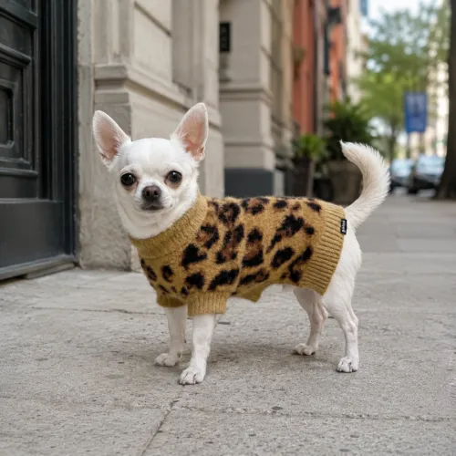 Gotoo Jersey Punto Estampado Leopardo para perros