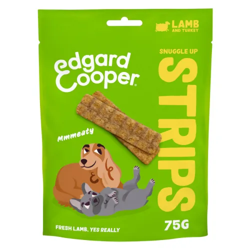 Edgard & Cooper Tiras de Cordero y Pavo snack para perros