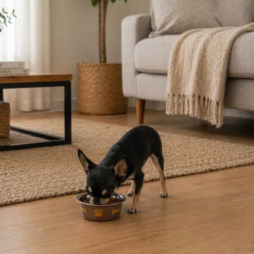 Leeby Comedero Estampado Huellas Acero Inoxidable para perros