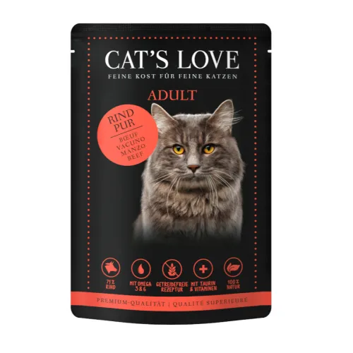Cats Love Adult Vacuno en Gelatina sobre para gatos