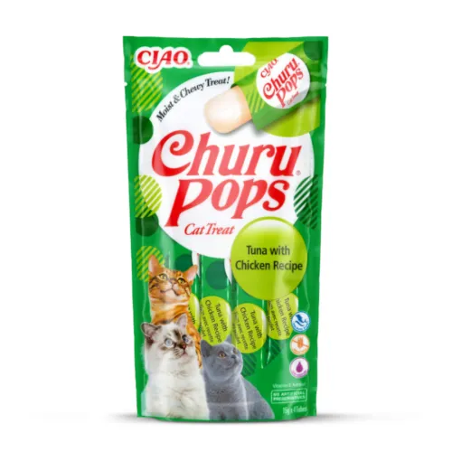Churu Palitos Pops de Atún y Pollo para gatos