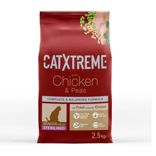 Catxtreme Senior Sterilised Pollo y Guisantes pienso para gatos
