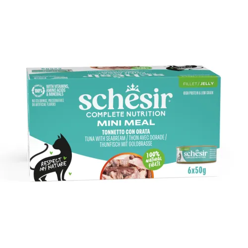 Schesir Mini Meal Atún con Dorada para gatos - Multipack