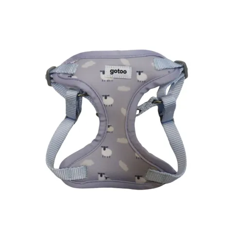 Gotoo Arnés ajustable estampado ovejitas gris para cachorros