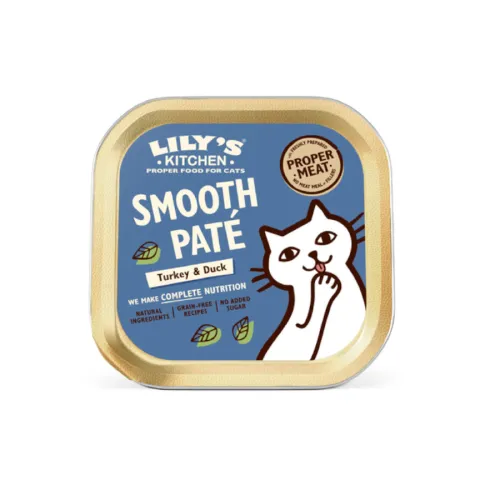 Lilys Kitchen Pavo y Pato en Paté Suave tarrina para gatos