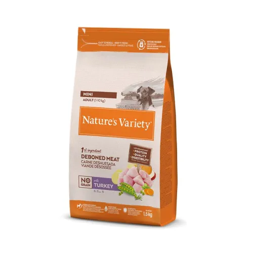 Natures Variety Adult Mini No Grain Pienso Pavo para perros