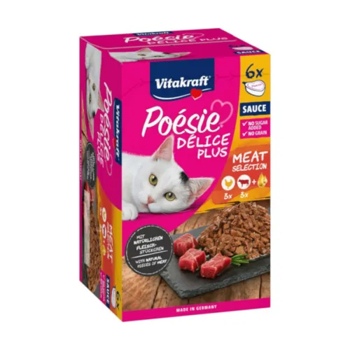 Vitakraft Poésie Délice Plus Selección de Carnes tarrina para gatos