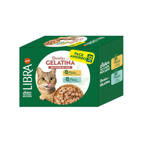 Libra Pollo y Pavo Gelatina para gatos