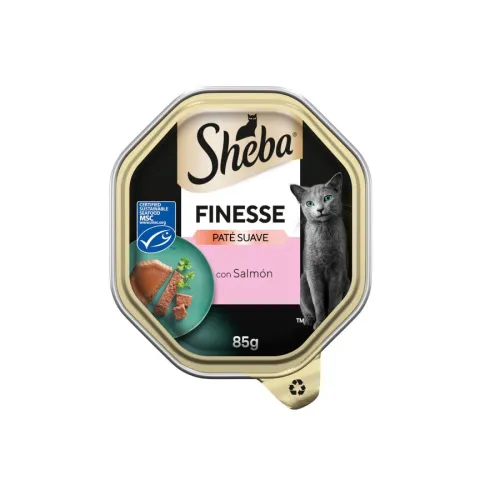 Sheba Finesse Salmón en Paté tarrina para gatos
