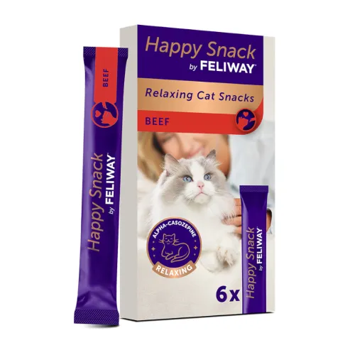 Feliway Happy Snack Ternera snack líquido relajante para gatos
