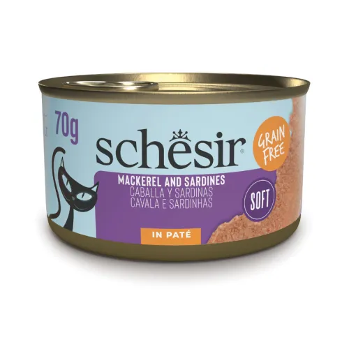 Schesir Lata Caballa y Sardinas en paté para gatos