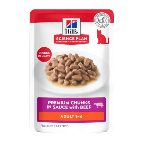 Hills Science Plan Adult Ternera Sobre en Salsa para gatos