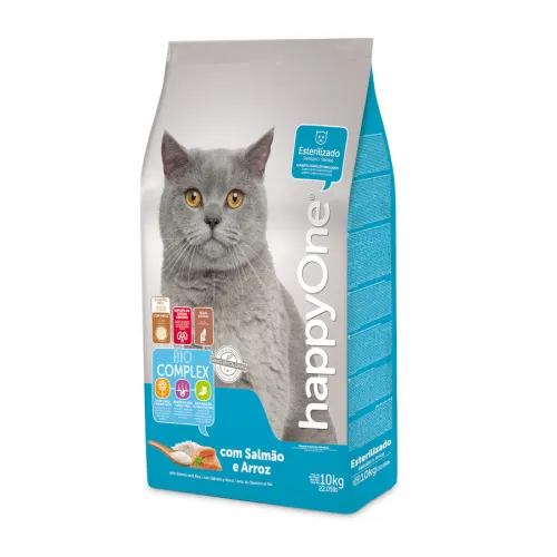 happyOne Adult Esterilizado Salmón y Arroz pienso para gatos