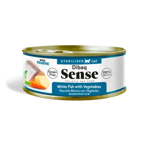 Dibaq Sense Sterilized Grain Free Pescado Blanco con Vegetales latapara gatos