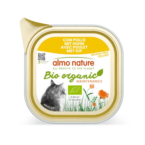 Almo Nature Bio Organic Maintenance Grain Free Pollo tarrina para gatos