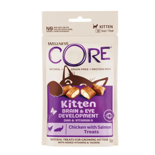 Wellness Core Snacks Pollo y Salmón para gatito